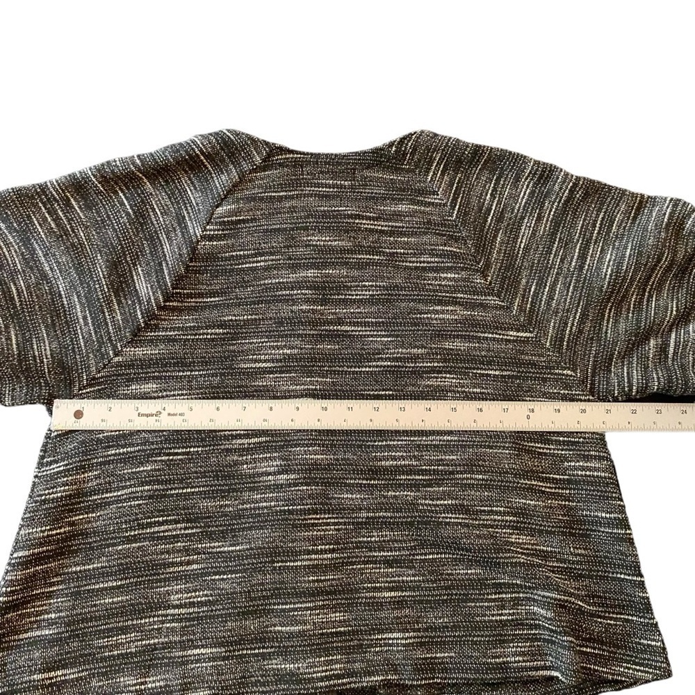 Banaba Republic Women’s Knut Zipup Crop Sweater Grey Puff Sleeves Size M - Picture 12 of 15